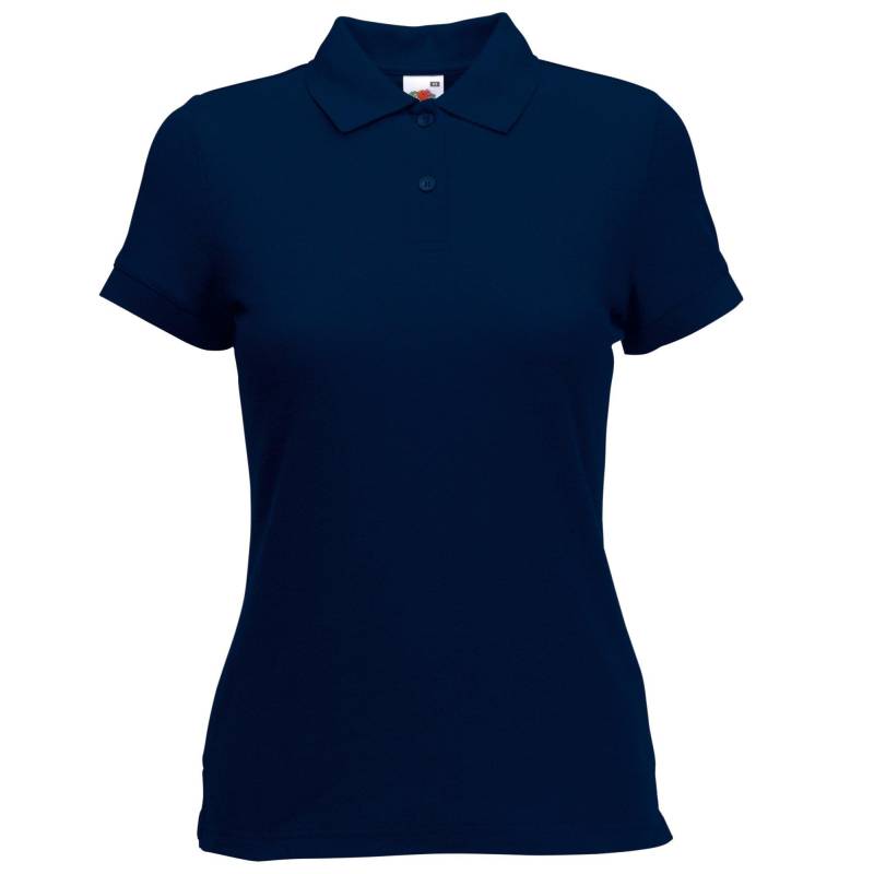 Fruit of the Loom - Poloshirt, Kurzarm, für Damen, Marine, Größe L von Fruit of the Loom