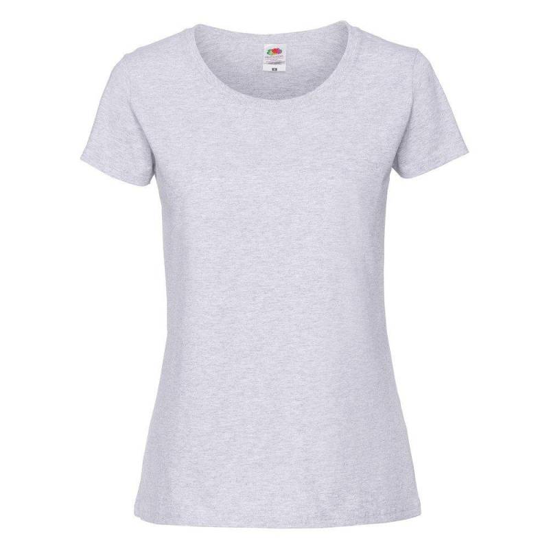 Fruit Of The Tshirt, Enganliegend Damen Grau L von Fruit of the Loom