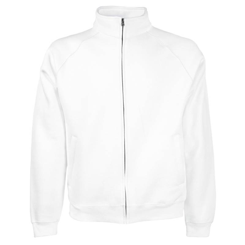 Sweatjacke Sweatshirt Mit Reißverschluss Herren Weiss L von Fruit of the Loom