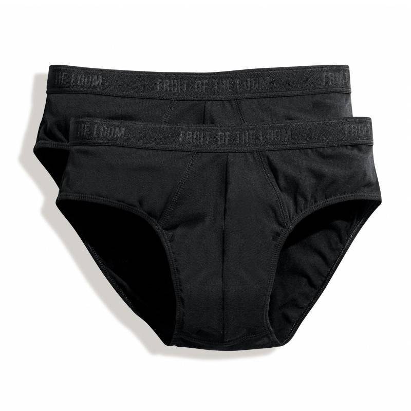 Slip Unterhose, 2 Stück Herren Schwarz M von Fruit of the Loom