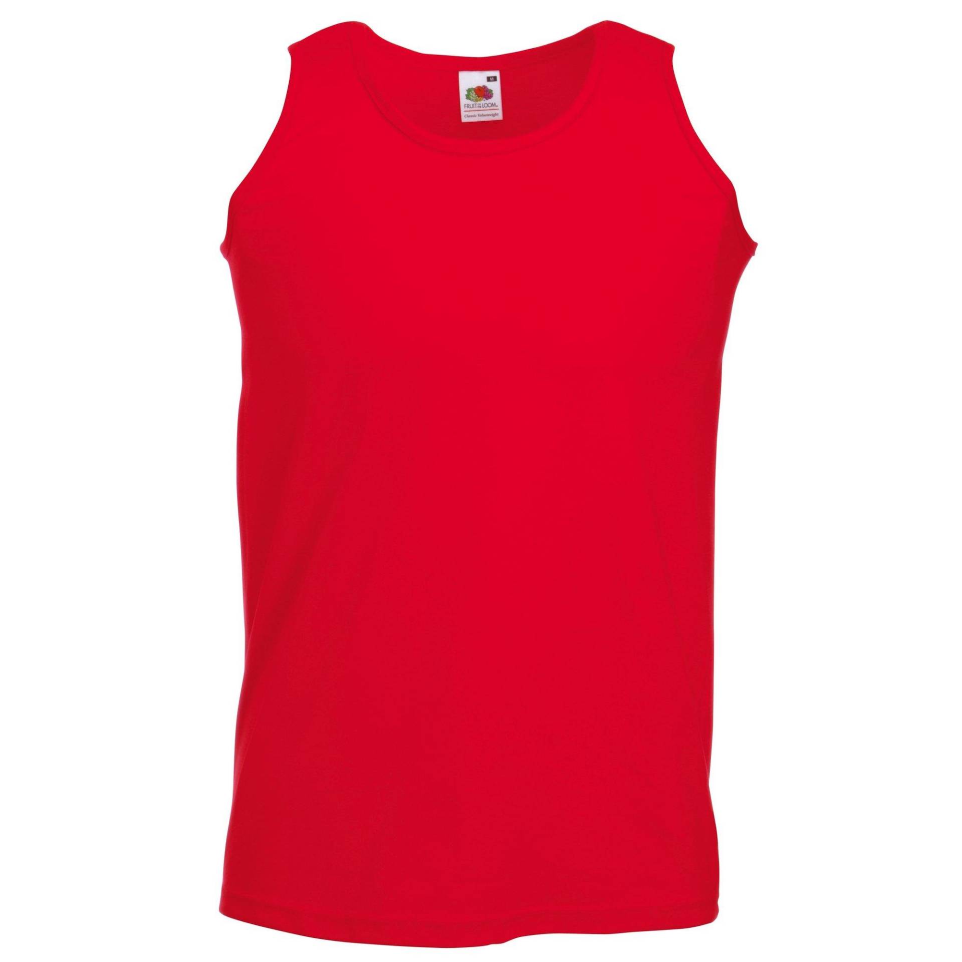 Athletic Tank Top Männer Herren Rot Bunt M von Fruit of the Loom