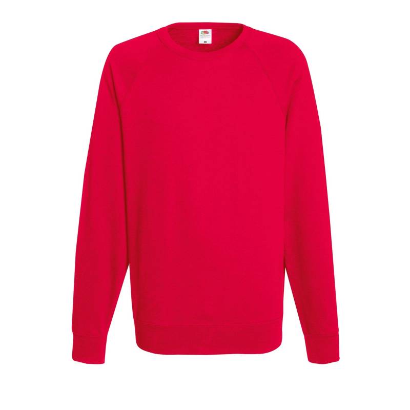 Leichte Raglan-sweatshirt (240 Gsm) Herren Rot Bunt M von Fruit of the Loom