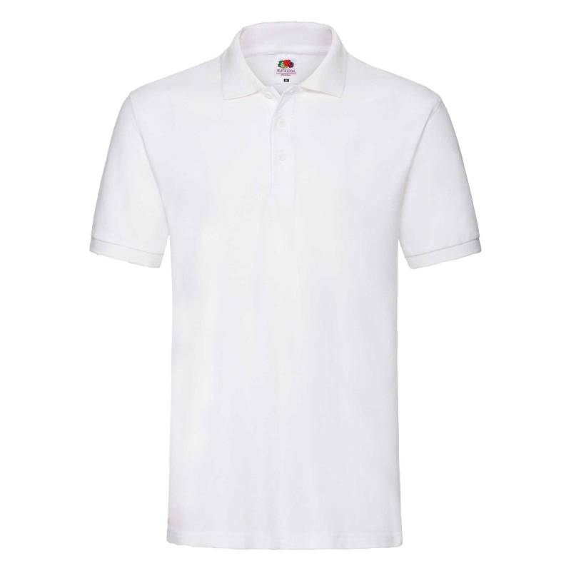 Ladyfit Premium Poloshirt Damen Weiss S von Fruit of the Loom