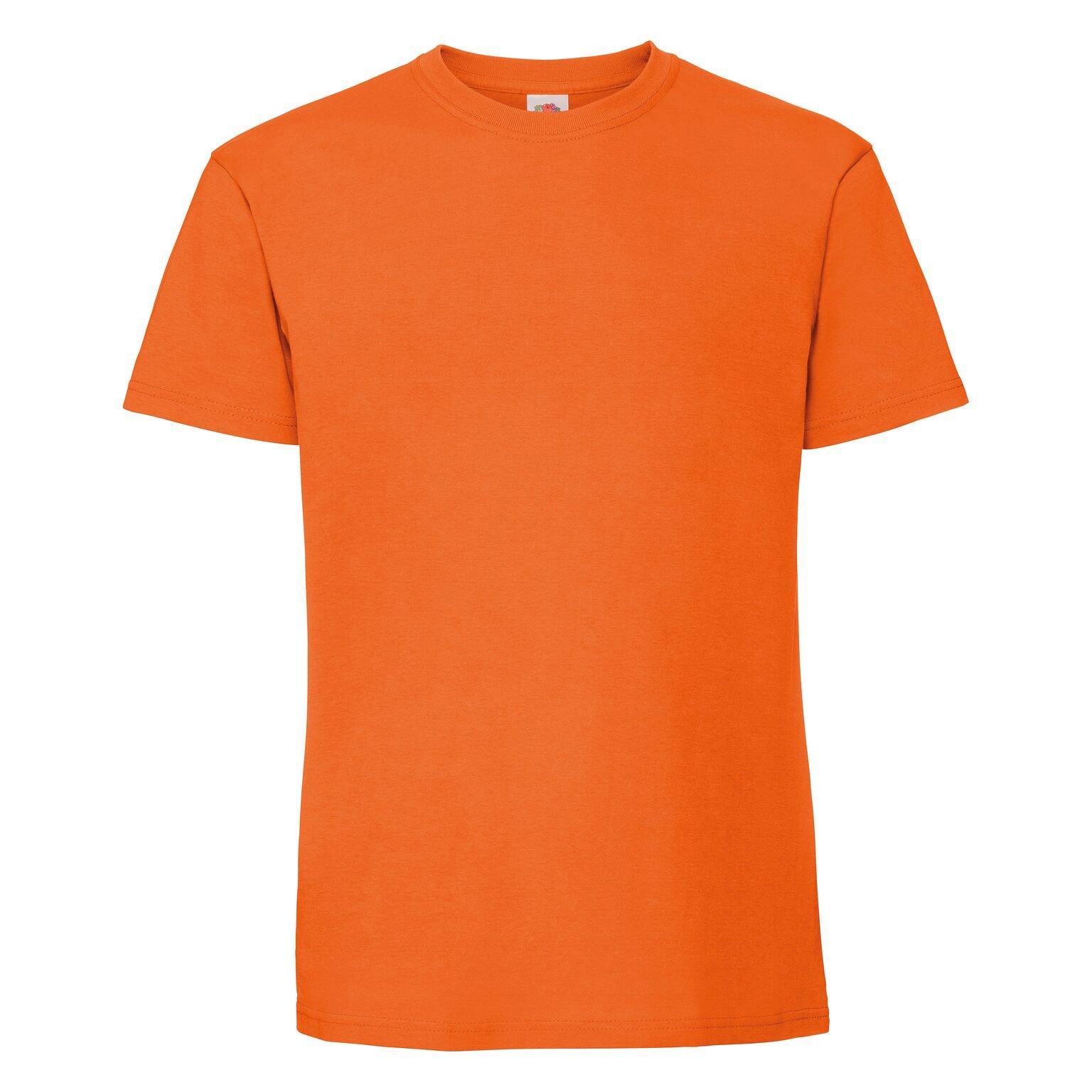 Premium Tshirt Damen Orange S von Fruit of the Loom