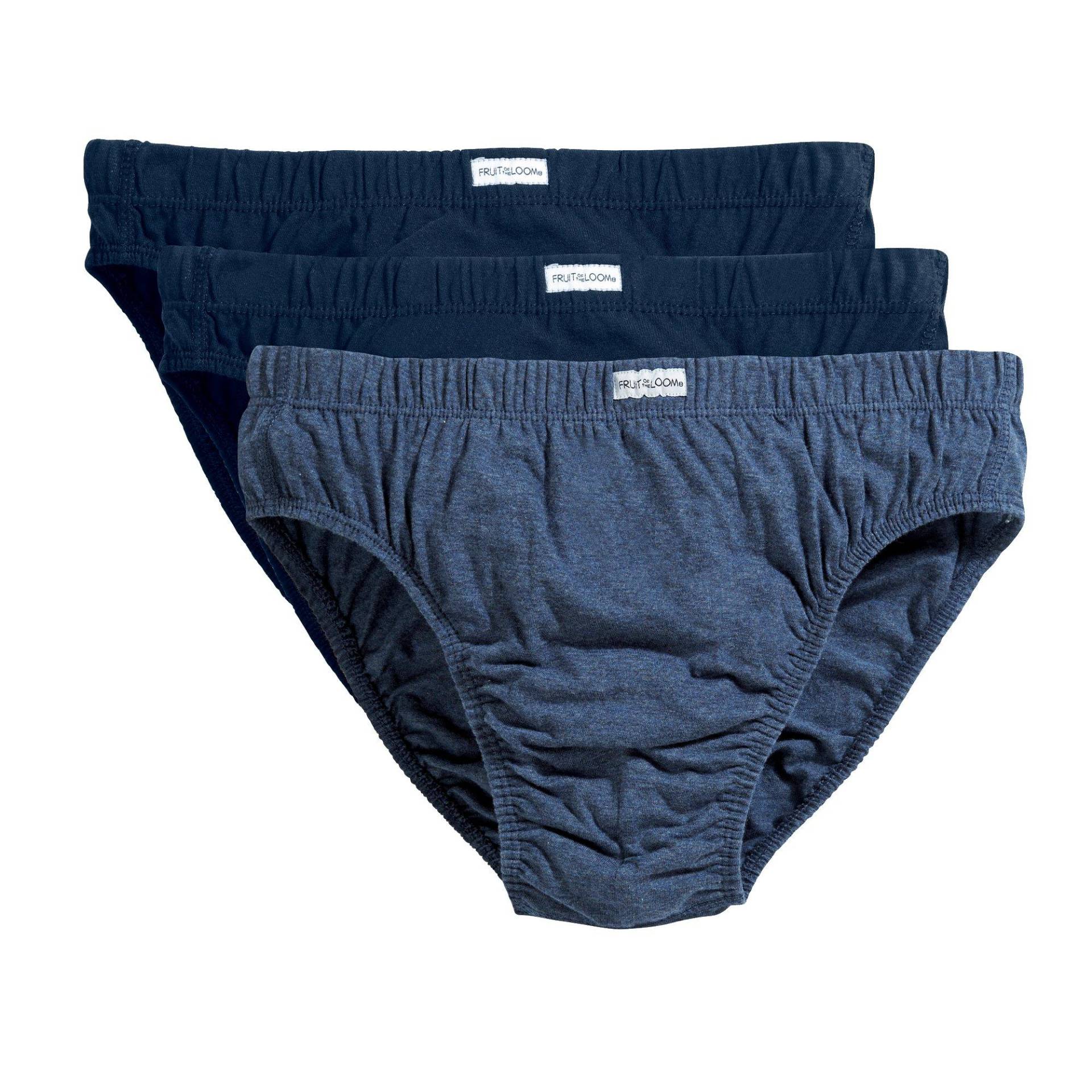 Slip Unterhose, 3 Stück Herren Blau S von Fruit of the Loom