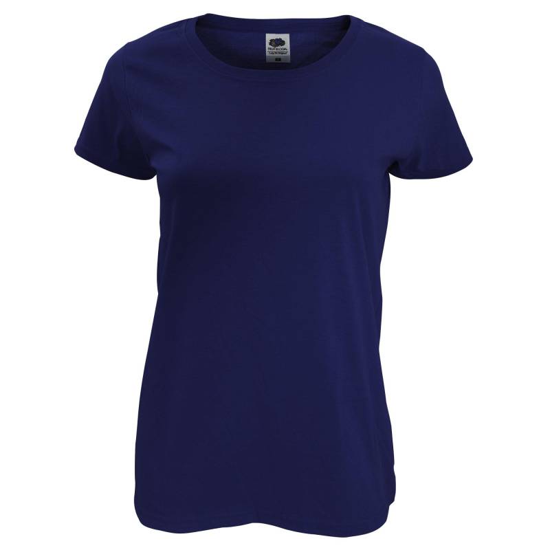 Ladyfit Tshirt, Kurzärmlig Damen Marine XL von Fruit of the Loom