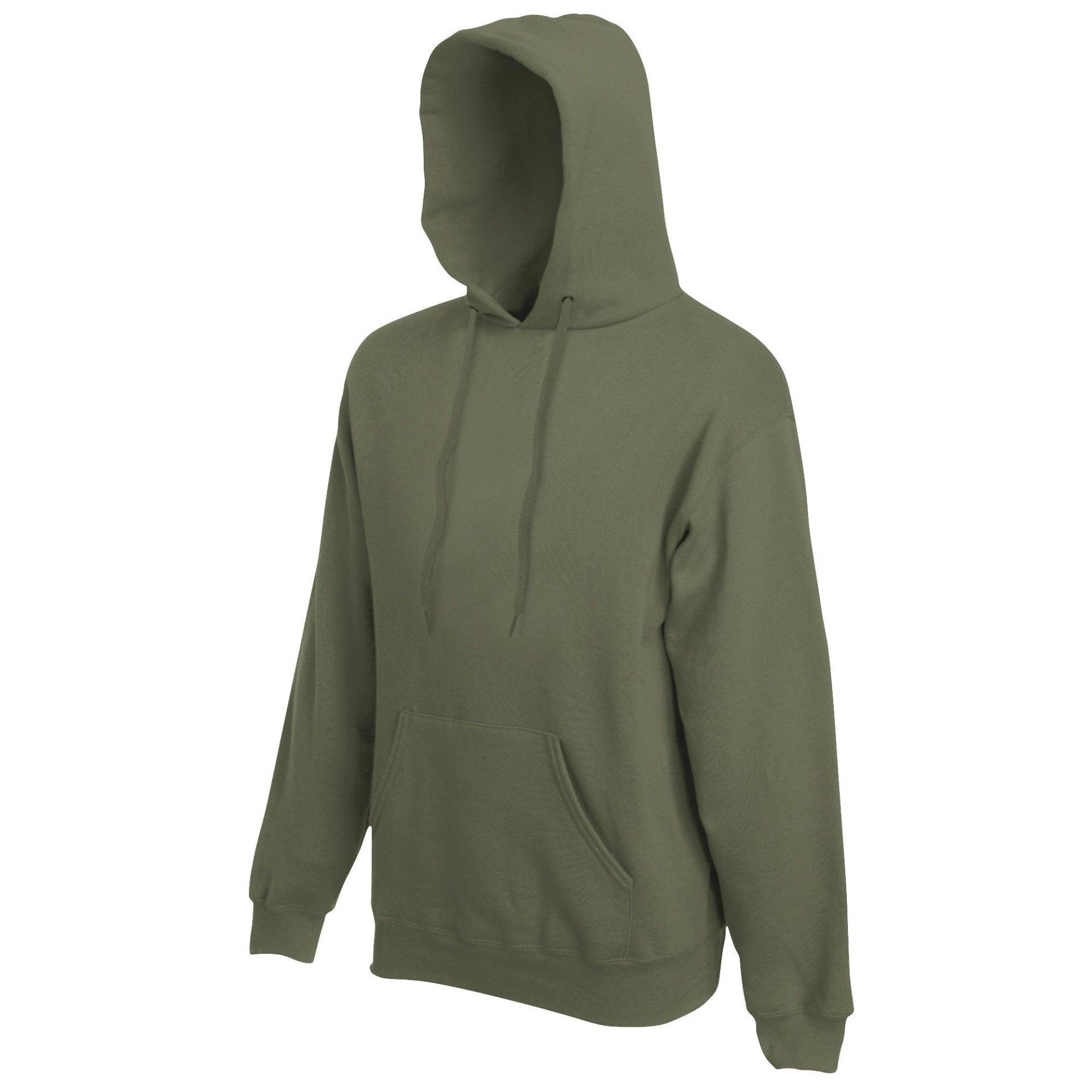 Fruit of the Loom - Premium Kapuzenpullover, für Herren, Olivegrün, Größe XL von Fruit of the Loom