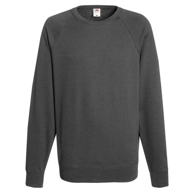 Fruit of the Loom - Leichte Raglan-Sweatshirt (240 GSM), für Herren, Taubengrau, Größe XL von Fruit of the Loom