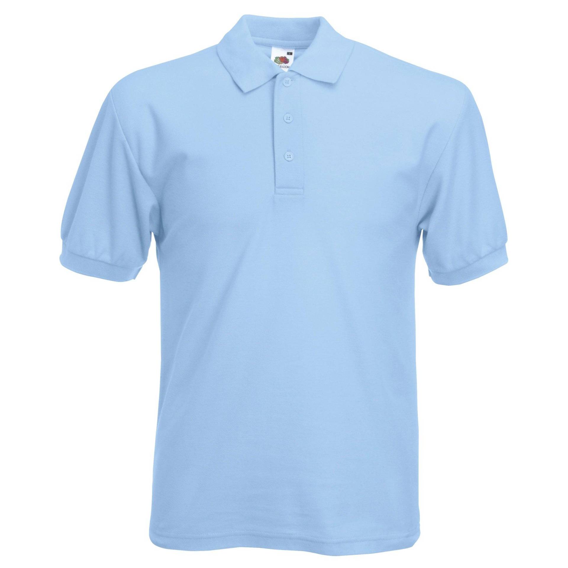 Piqué Poloshirt, Kurzarm Herren Himmelblau XL von Fruit of the Loom