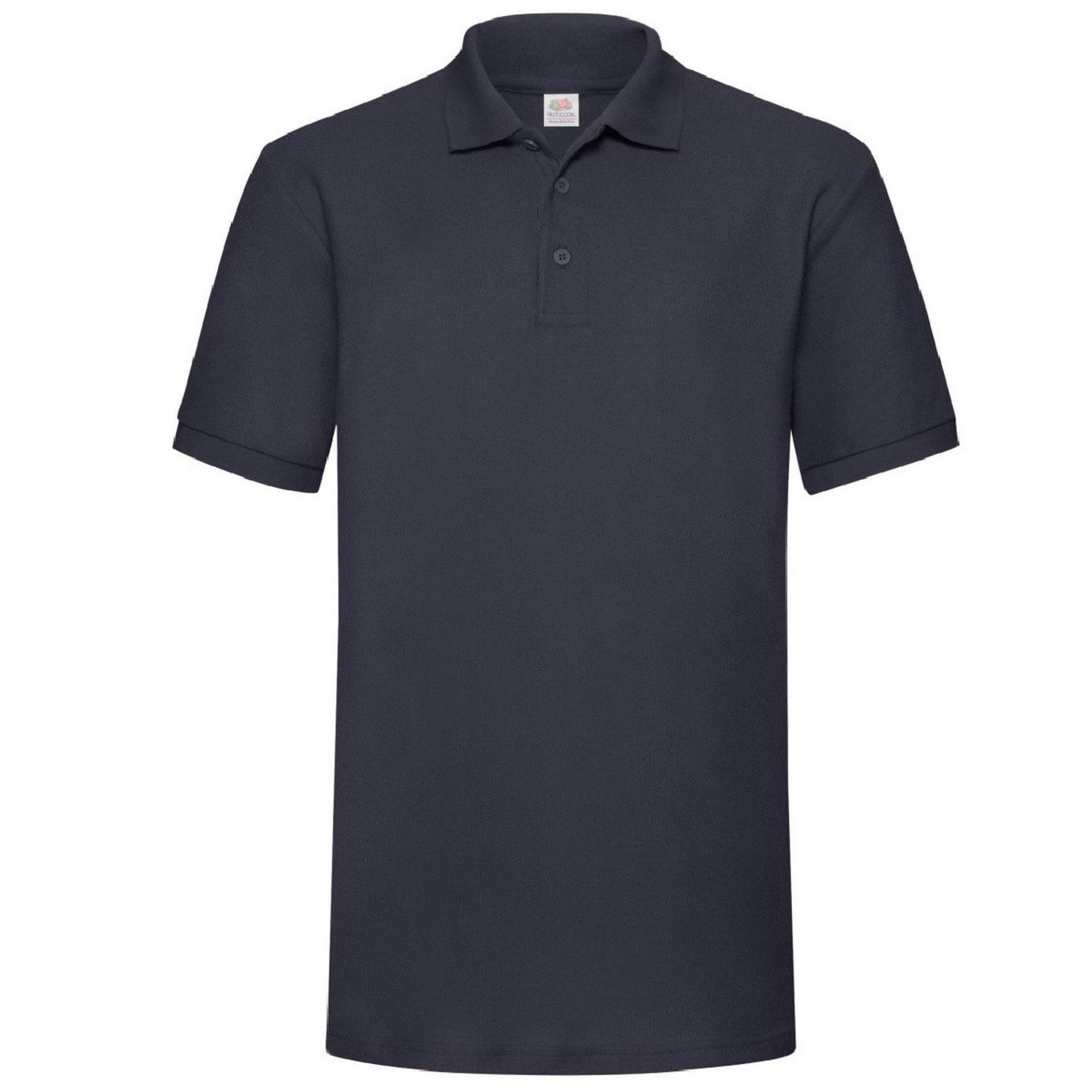 6535 Piqué Poloshirt, Kurzarm Herren Marine XL von Fruit of the Loom