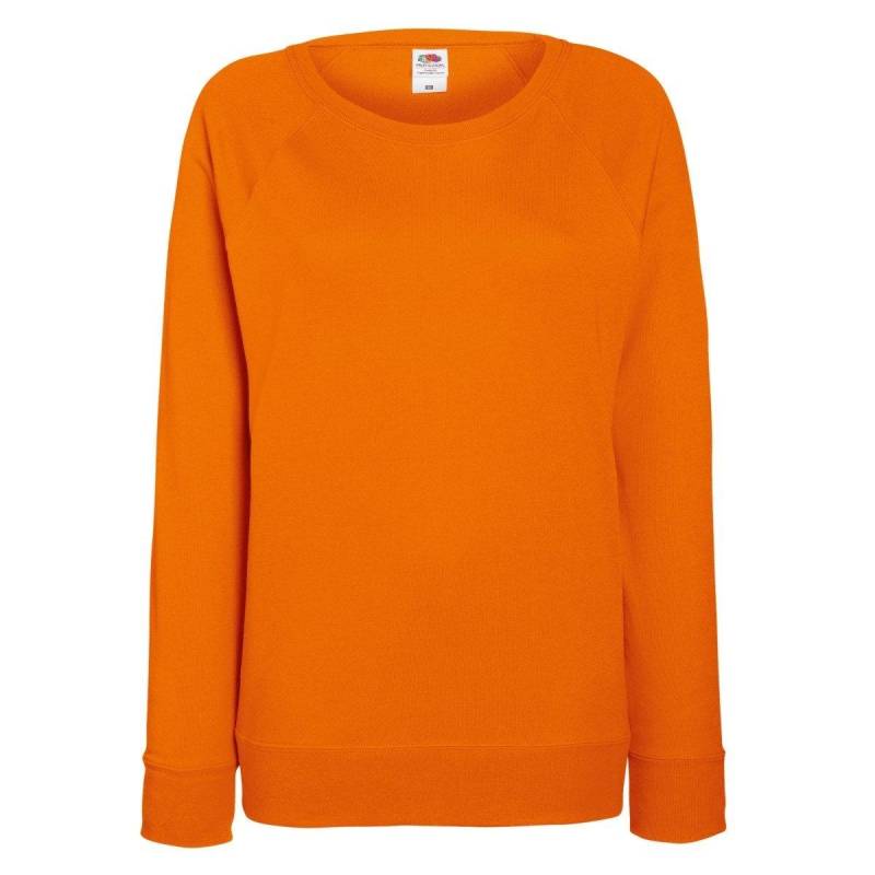 Raglan Sweatshirt Damen Orange XS von Fruit of the Loom