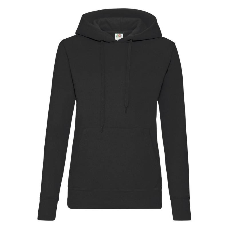 Lady Fit Pullover Damen Schwarz XS von Fruit of the Loom