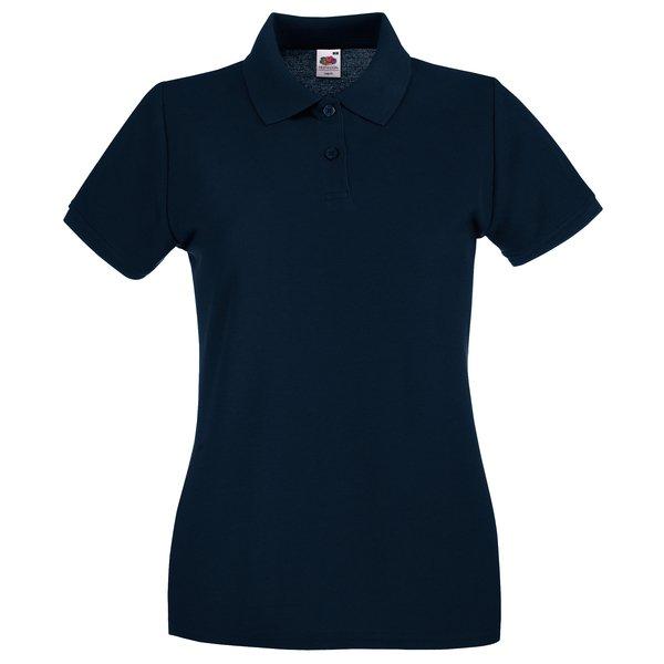 Ladyfit Premium-kurzarm Polo Shirt Damen Marine XS von Fruit of the Loom