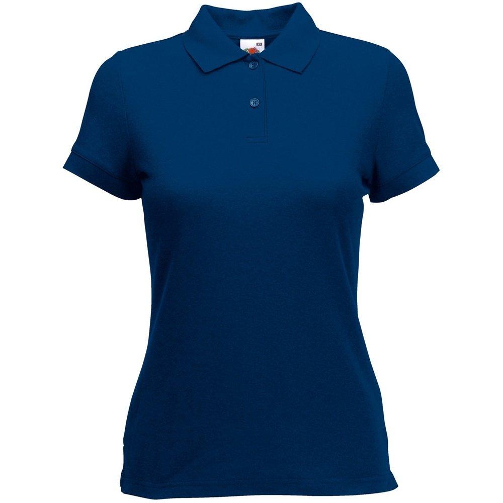 6535 Poloshirt, Kurzarm Damen Marine XS von Fruit of the Loom