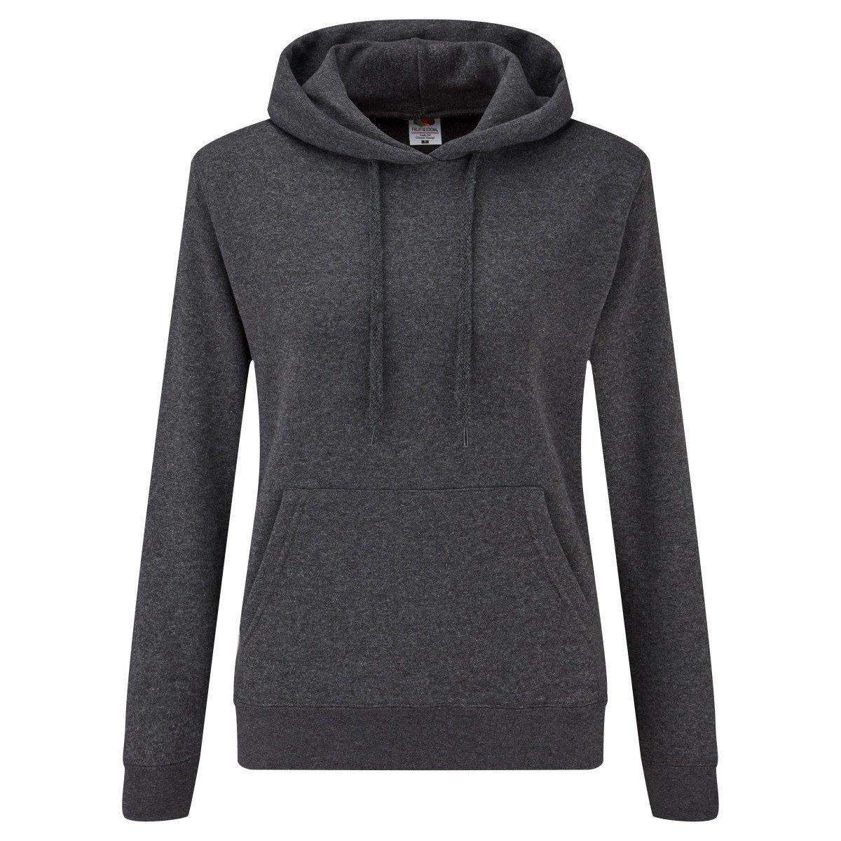 Lady Fit Pullover Damen Taubengrau XS von Fruit of the Loom