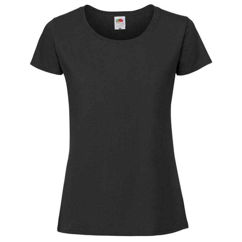 Premium Tshirt Damen Schwarz XS von Fruit of the Loom