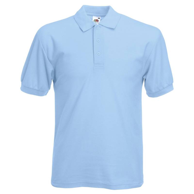 Piqué Poloshirt, Kurzarm Herren Himmelblau XXL von Fruit of the Loom