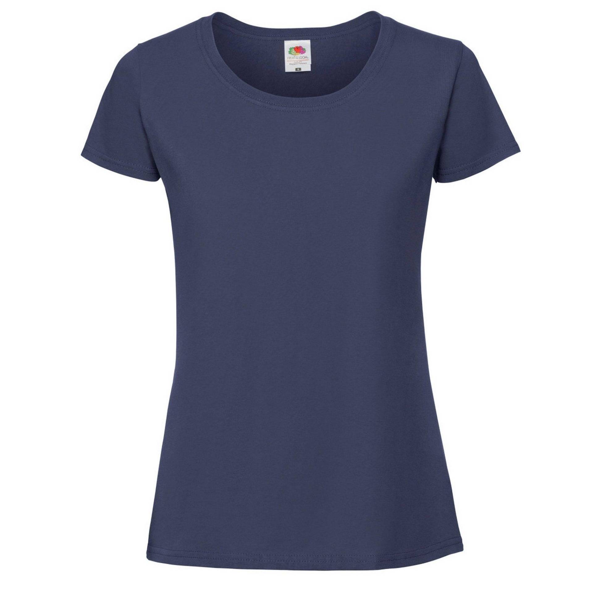 Fruit of the Loom - Premium TShirt, für Damen, Blau, Größe XXL von Fruit of the Loom