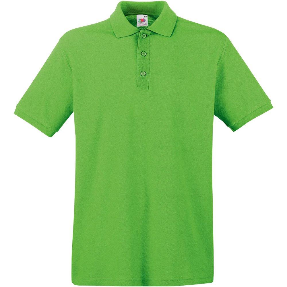 Premium Poloshirt, Kurzarm Herren Limone XXL von Fruit of the Loom