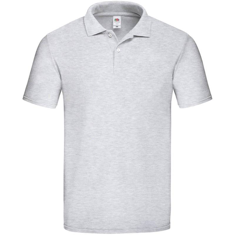 Original Poloshirt Herren Grau M von Fruit of the Loom