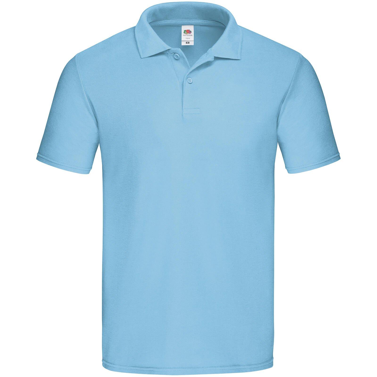 Original Poloshirt Herren Himmelblau M von Fruit of the Loom