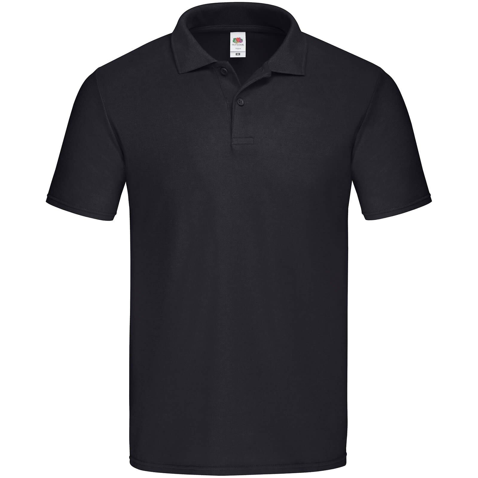 Original Poloshirt Herren Schwarz 3XL von Fruit of the Loom