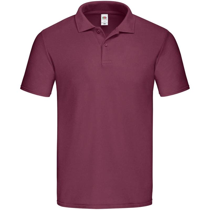 Original Poloshirt Herren Violett M von Fruit of the Loom