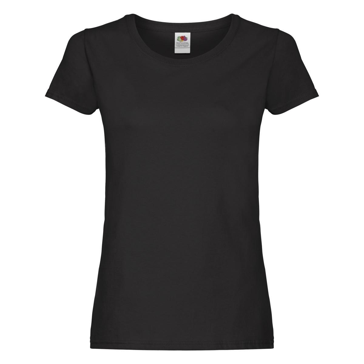 Original Tshirt Damen Schwarz XXL von Fruit of the Loom