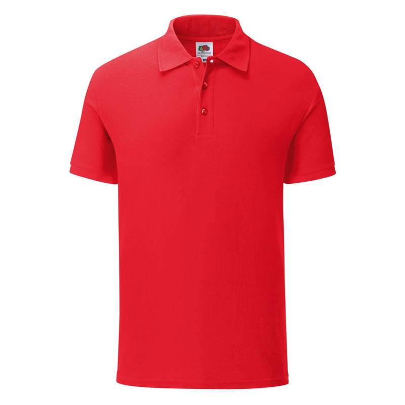 Piqu Polo Shirt Herren Rot Bunt 3XL von Fruit of the Loom