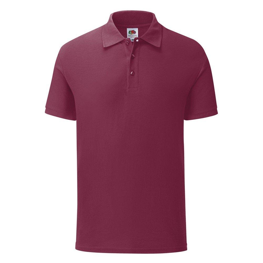 Piqu Polo Shirt Herren Weinrot 3XL von Fruit of the Loom