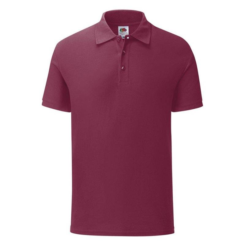 Piqu Polo Shirt Herren Weinrot XL von Fruit of the Loom