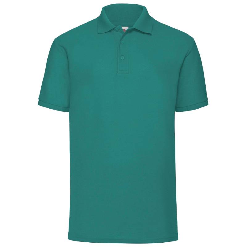 Piqué Poloshirt Herren Smaragdgrün 3XL von Fruit of the Loom