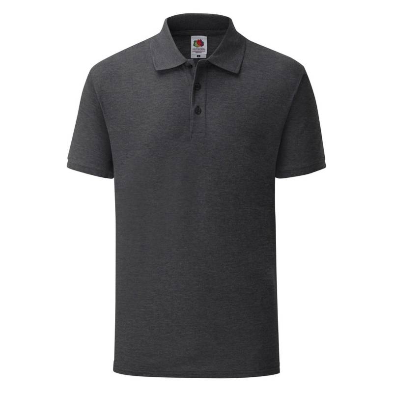 Polo Shirt Herren Taubengrau M von Fruit of the Loom