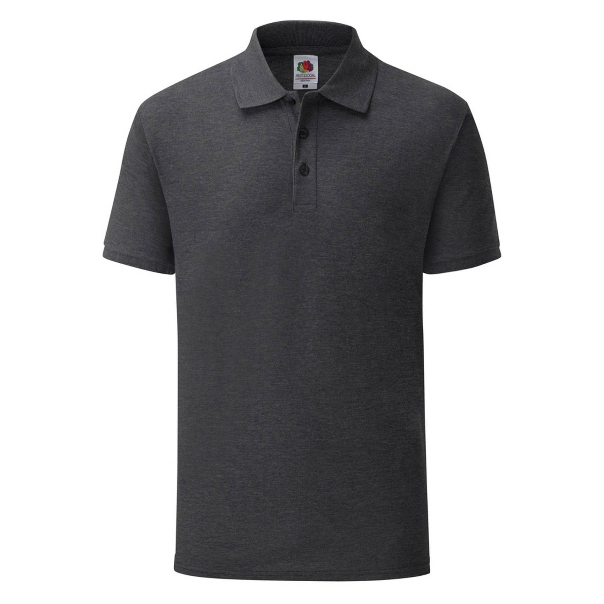 Polo Shirt Herren Taubengrau S von Fruit of the Loom