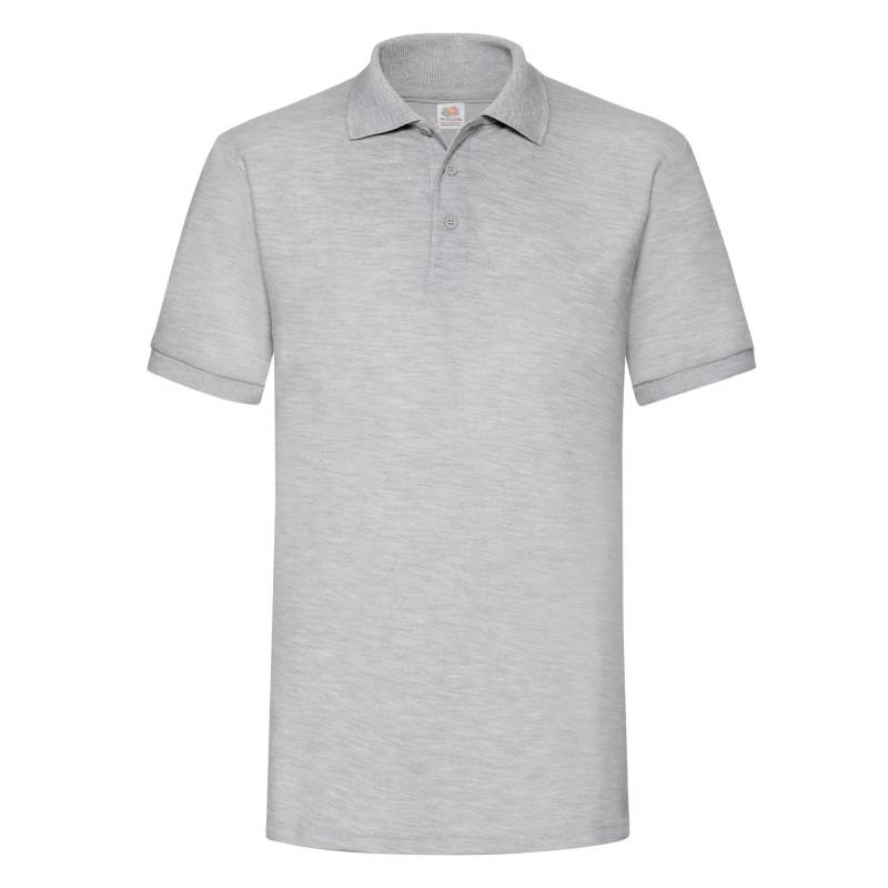 Poloshirt Herren Grau S von Fruit of the Loom