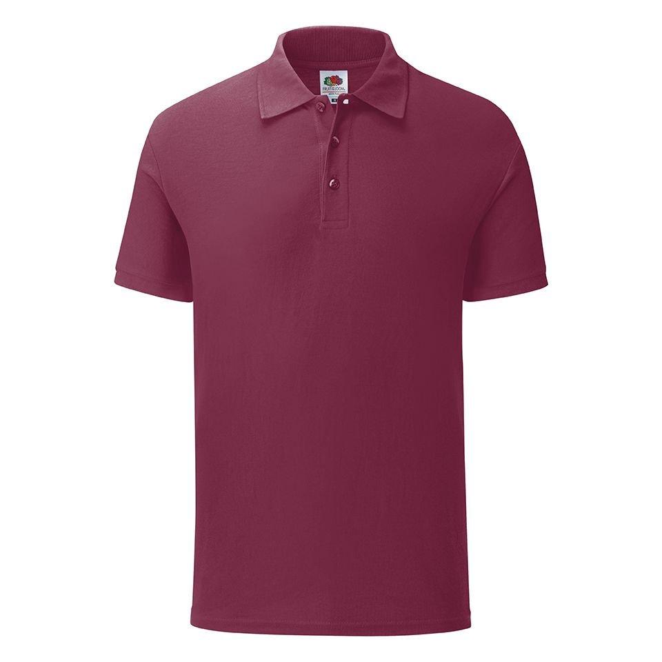 Poloshirt Herren Weinrot L von Fruit of the Loom