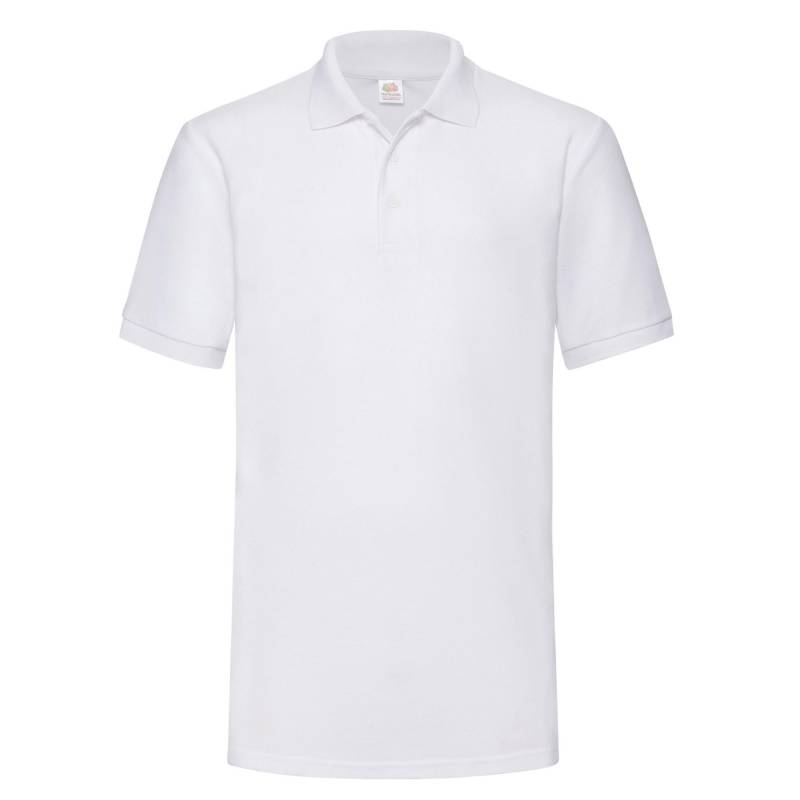 Poloshirt Herren Weiss L von Fruit of the Loom