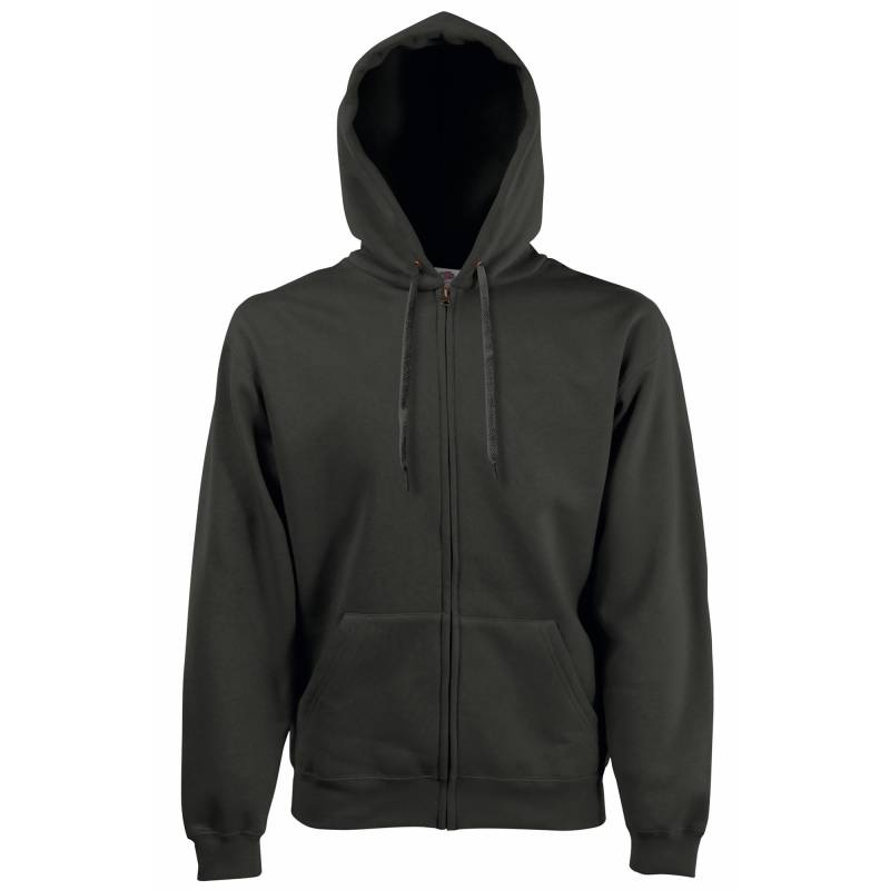 Premium 7030 Mit Kapuze Zipup Sweatshirthoodie Herren Charcoal Black 4XL von Fruit of the Loom