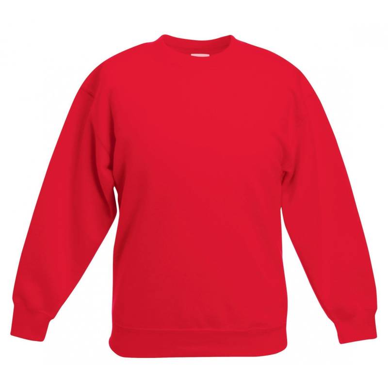 Premium 7030 Sweatshirt Mädchen Rot Bunt 14/15A von Fruit of the Loom