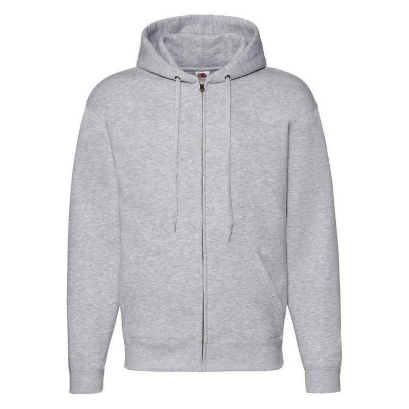 Premium Hoodie Mit Durchgehendem Reißverschluss Damen Grau 3XL von Fruit of the Loom