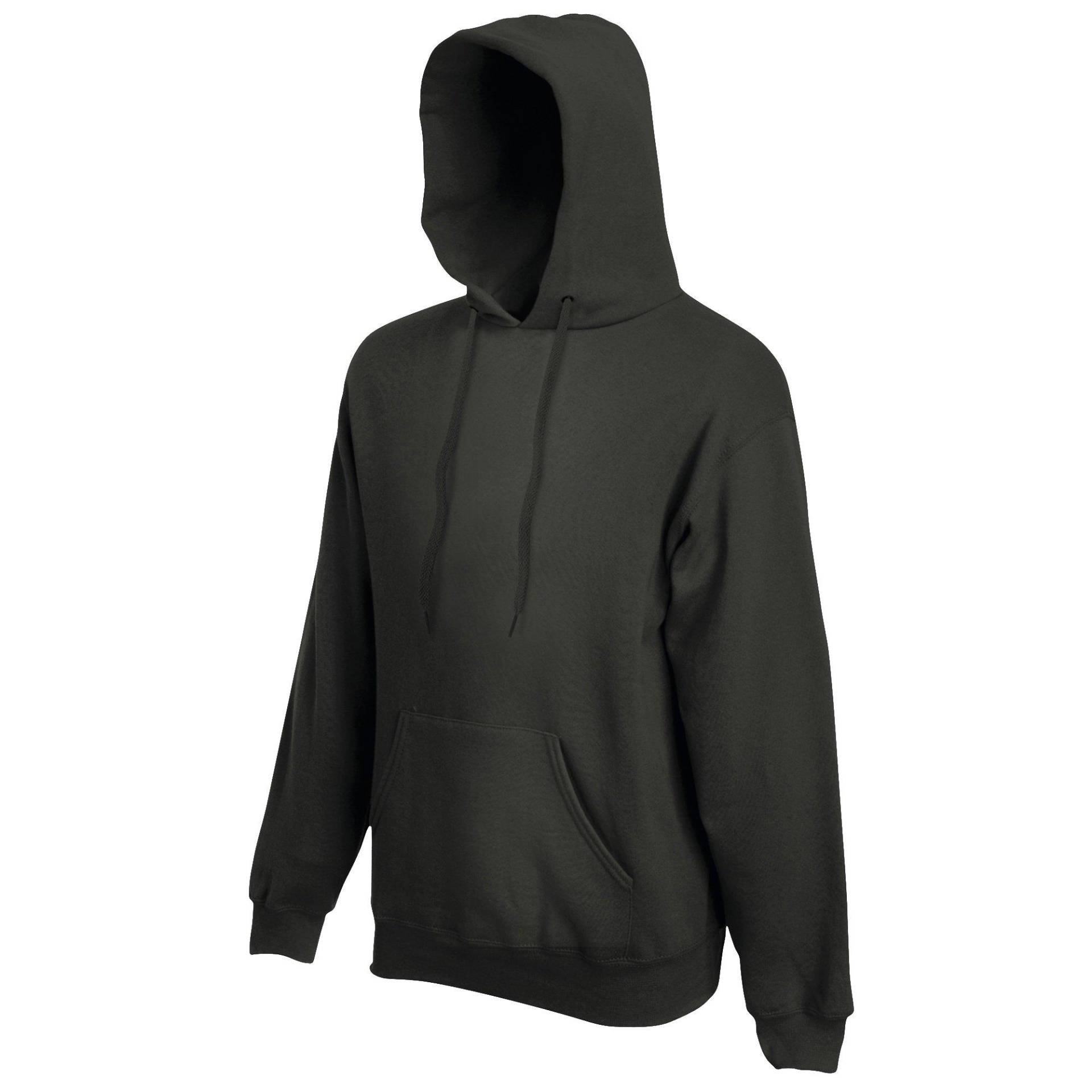 Premium Kapuzenpullover Herren Charcoal Black L von Fruit of the Loom