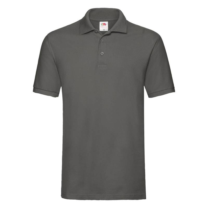 Premium Poloshirt, Kurzarm Herren Taubengrau XXL von Fruit of the Loom