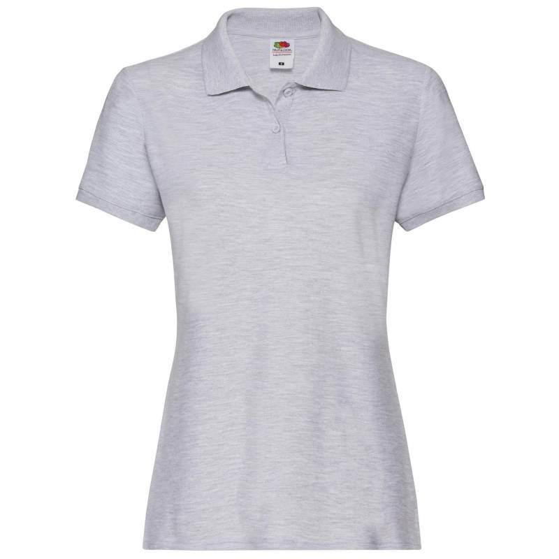 Premium Poloshirt Damen Grau 34 von Fruit of the Loom