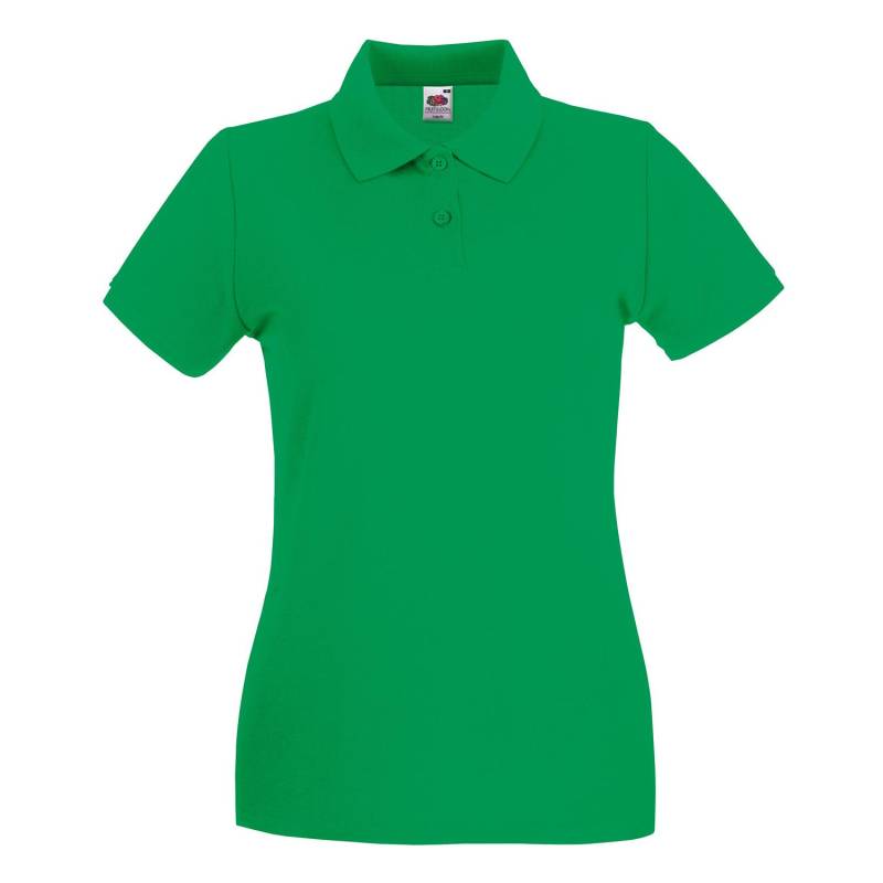 Premium Poloshirt Damen Grün 36 von Fruit of the Loom