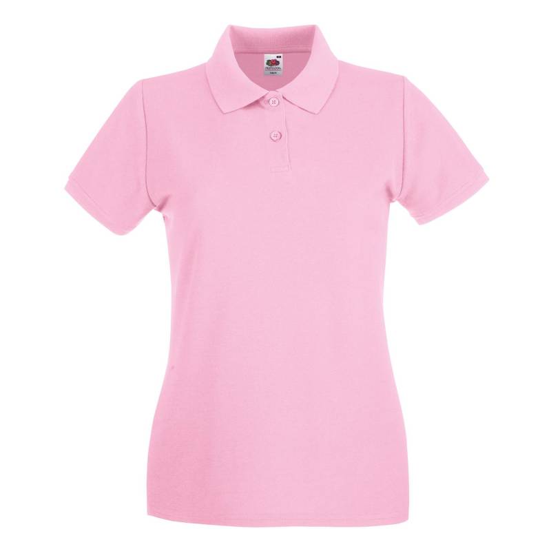 Premium Poloshirt Damen Hellrosa 34 von Fruit of the Loom