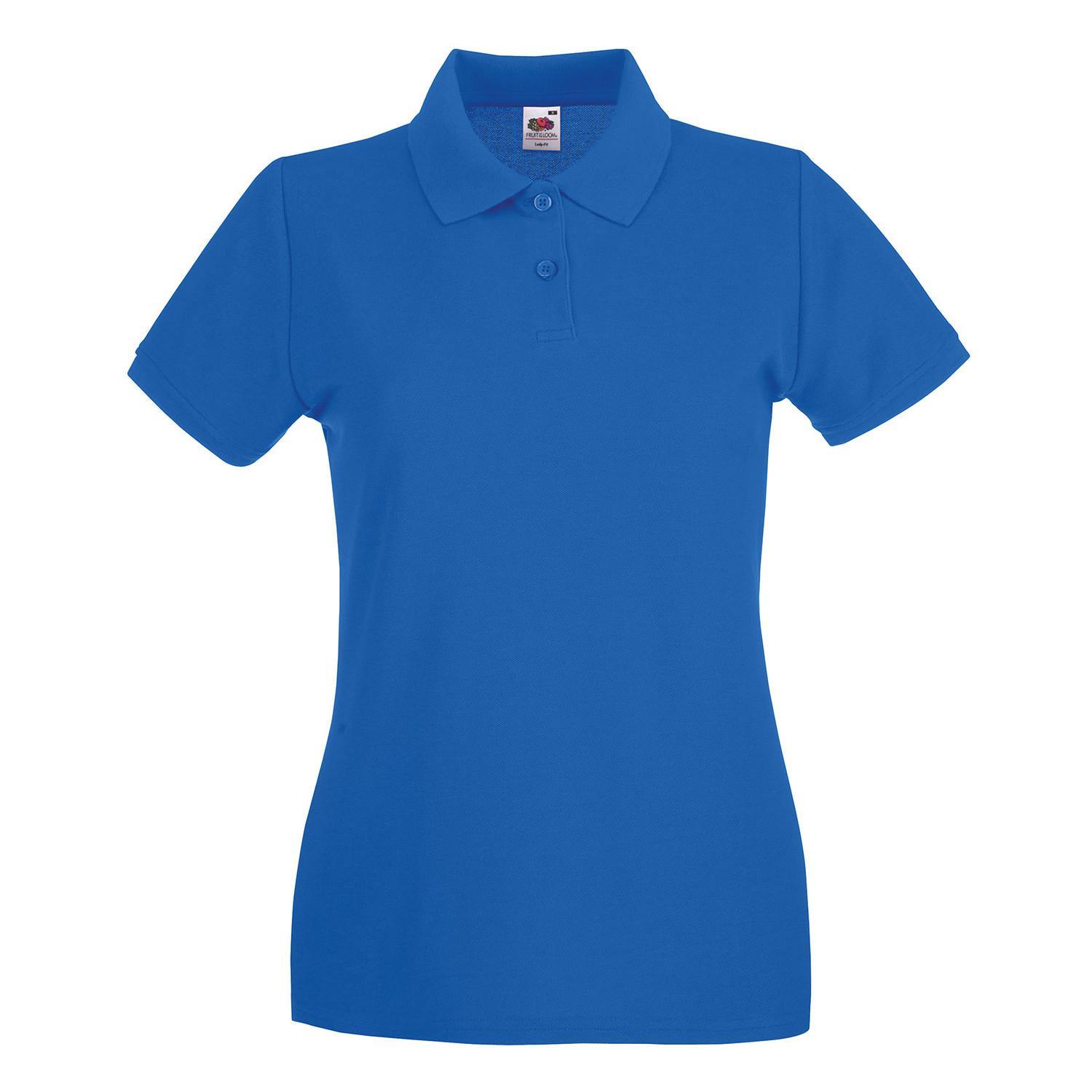 Fruit of the Loom - Premium Poloshirt, für Damen, Königsblau, Größe 44 von Fruit of the Loom