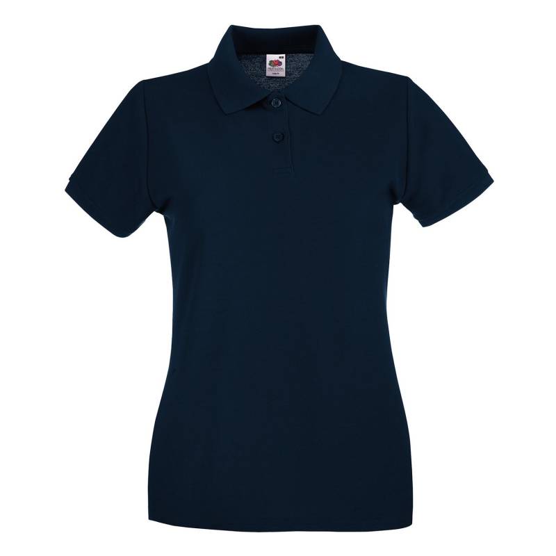 Premium Poloshirt Damen Marine 34 von Fruit of the Loom