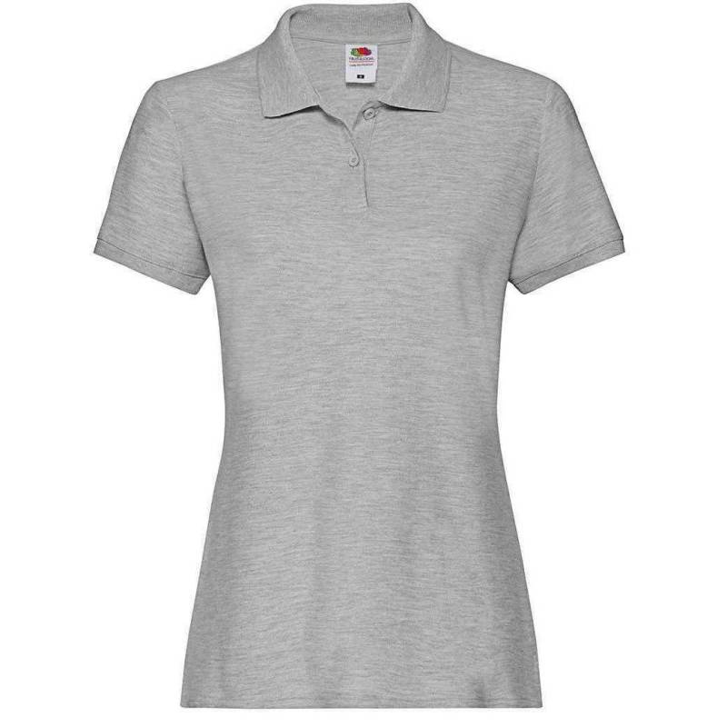 Premium Poloshirt Damen Taubengrau XXL von Fruit of the Loom