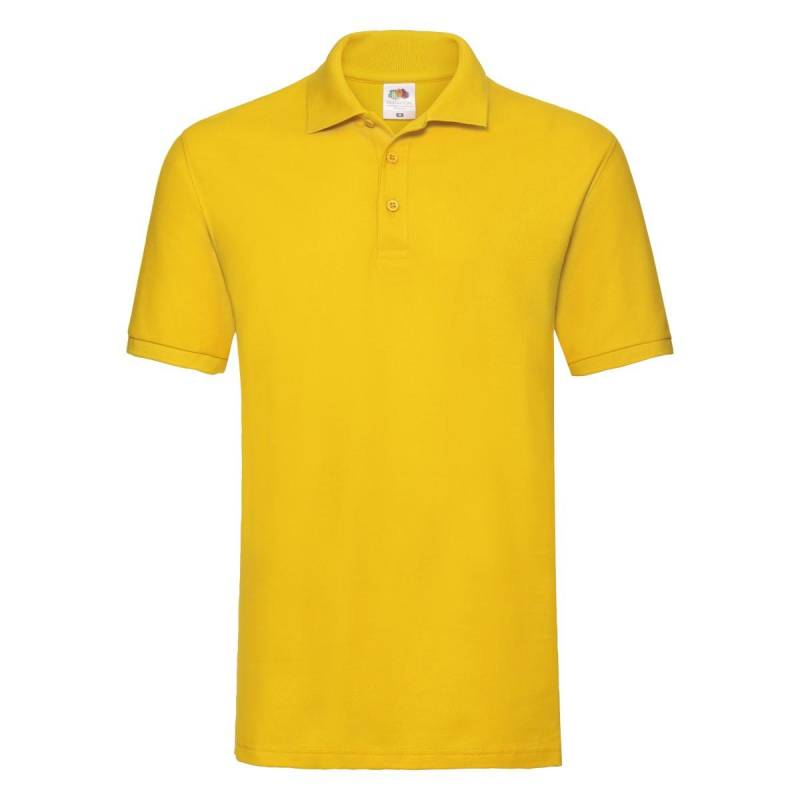 Premium Poloshirt Herren Gelb Bunt L von Fruit of the Loom