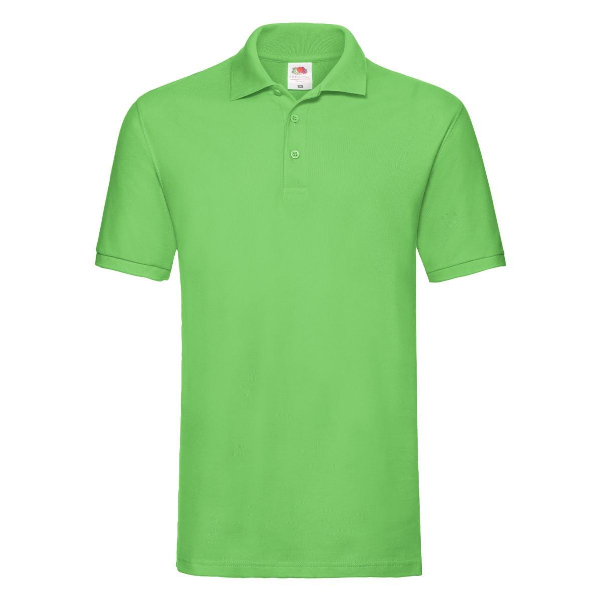 Premium Poloshirt Herren Limone L von Fruit of the Loom